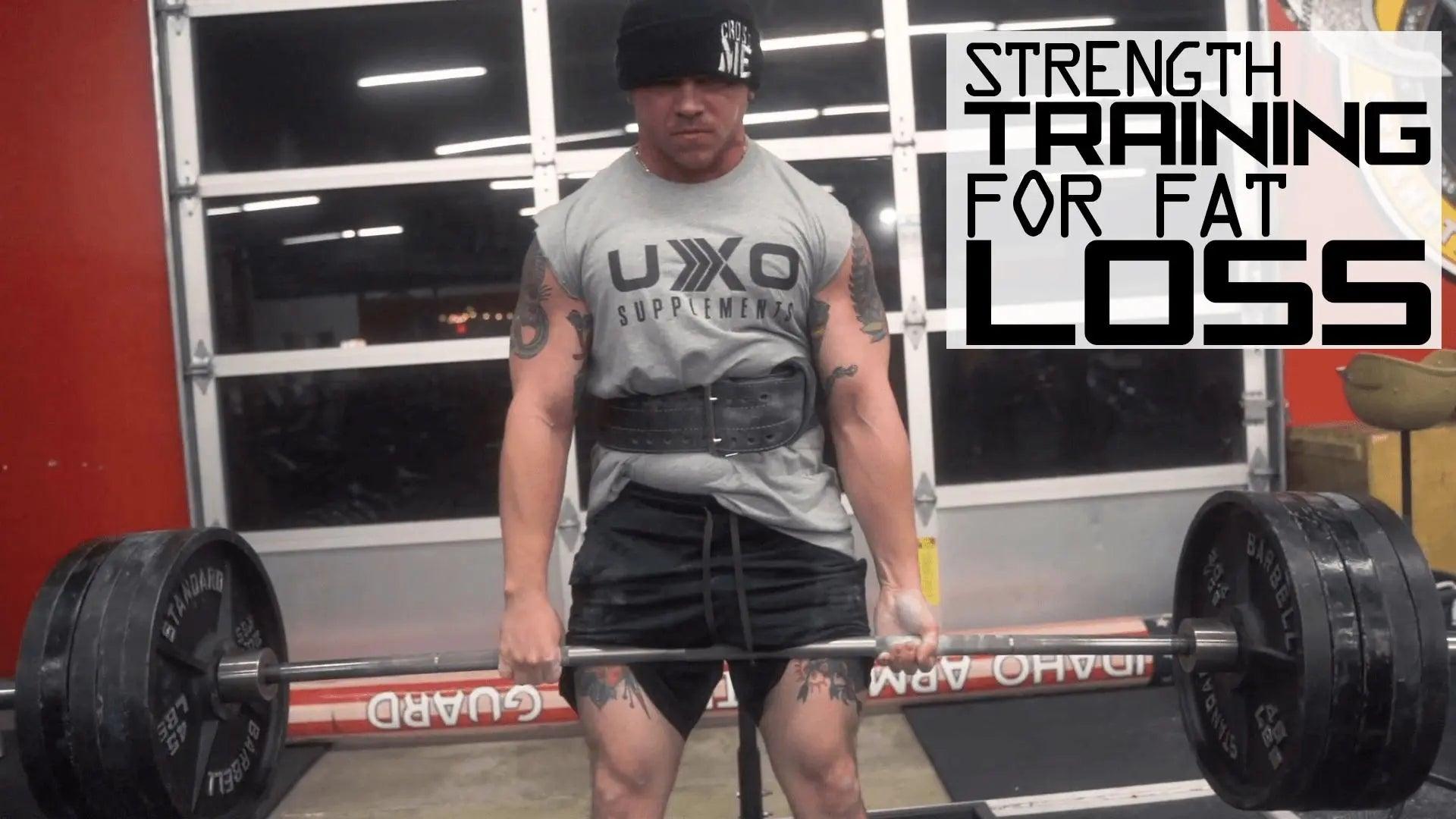 Lifter training with weights during a fat-loss phase to preserve muscle