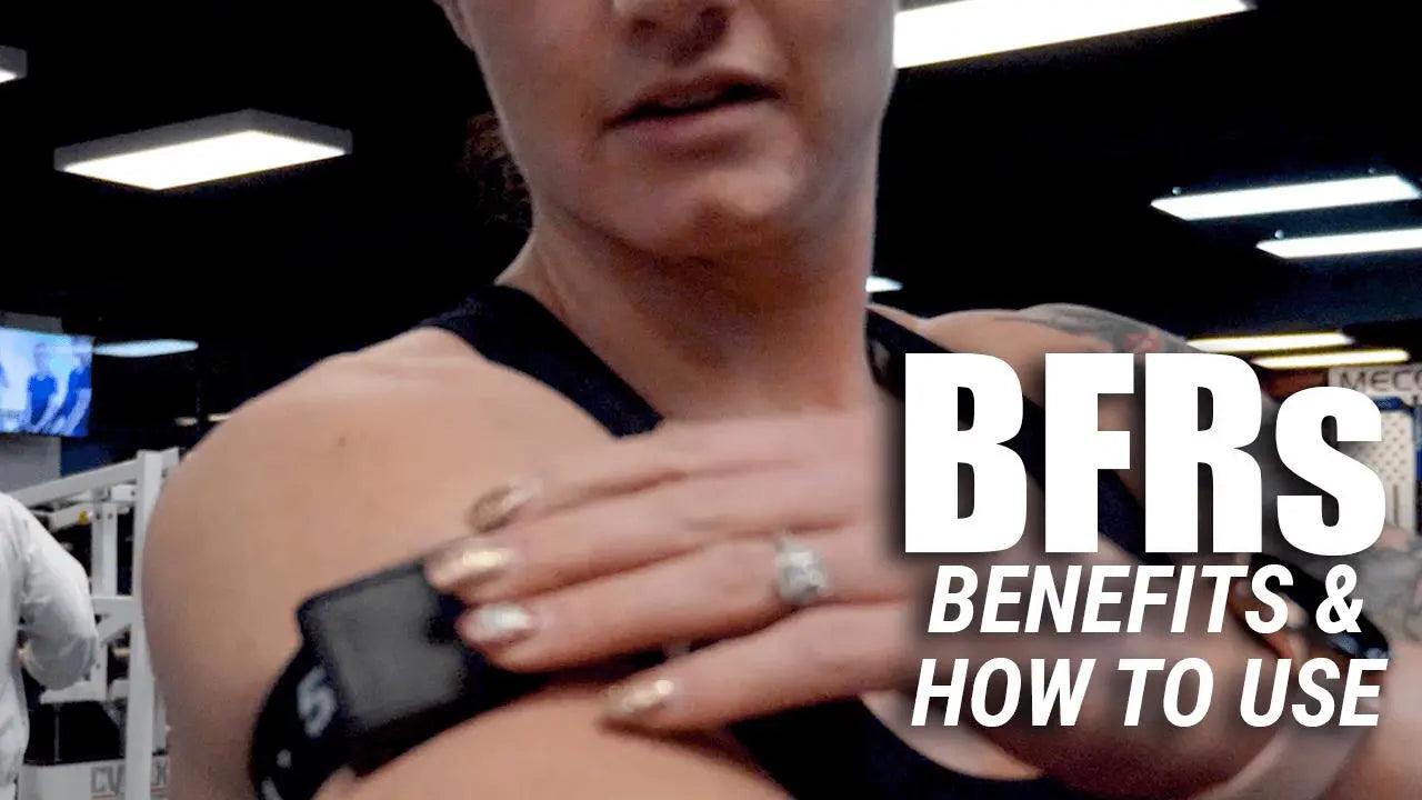 BFR cuff placed high on the arm for blood flow restriction training